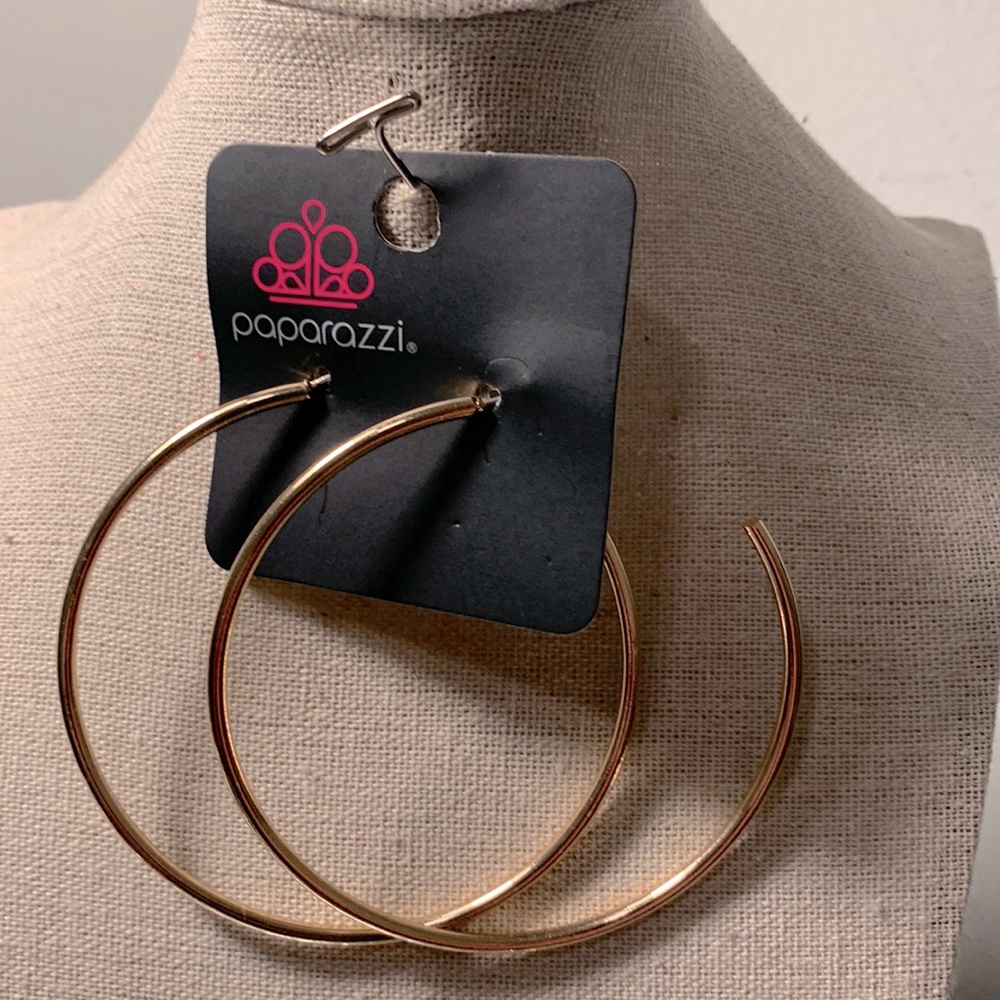 Large  golden hoop earrings